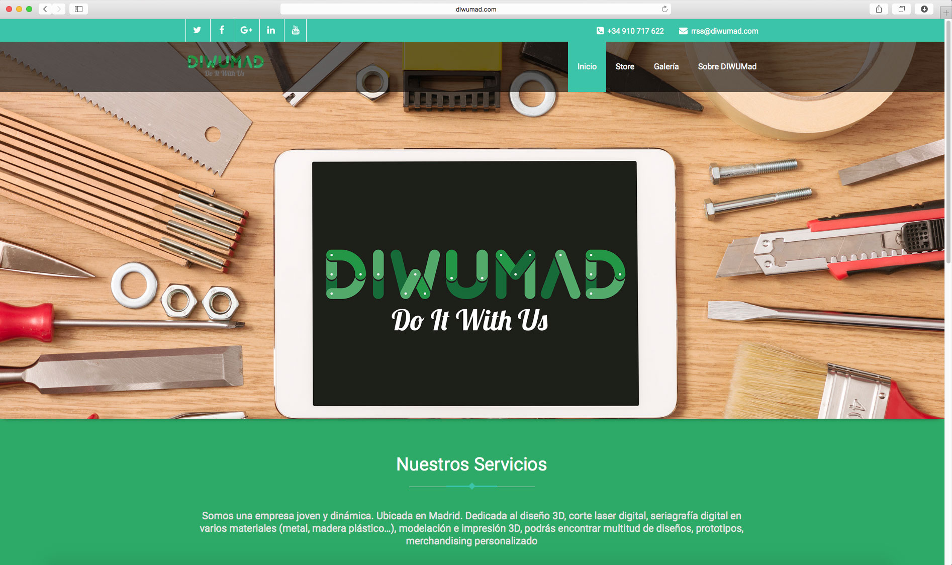 Diseño de página web para DIWUMad